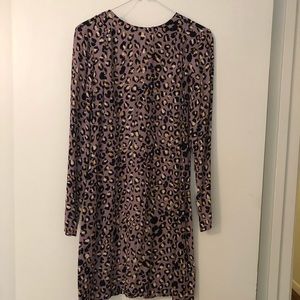 Purple leopard print dress